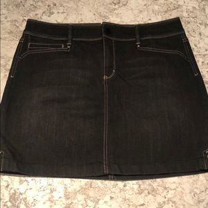 White House Black Market Dark Blue Jean Skirt